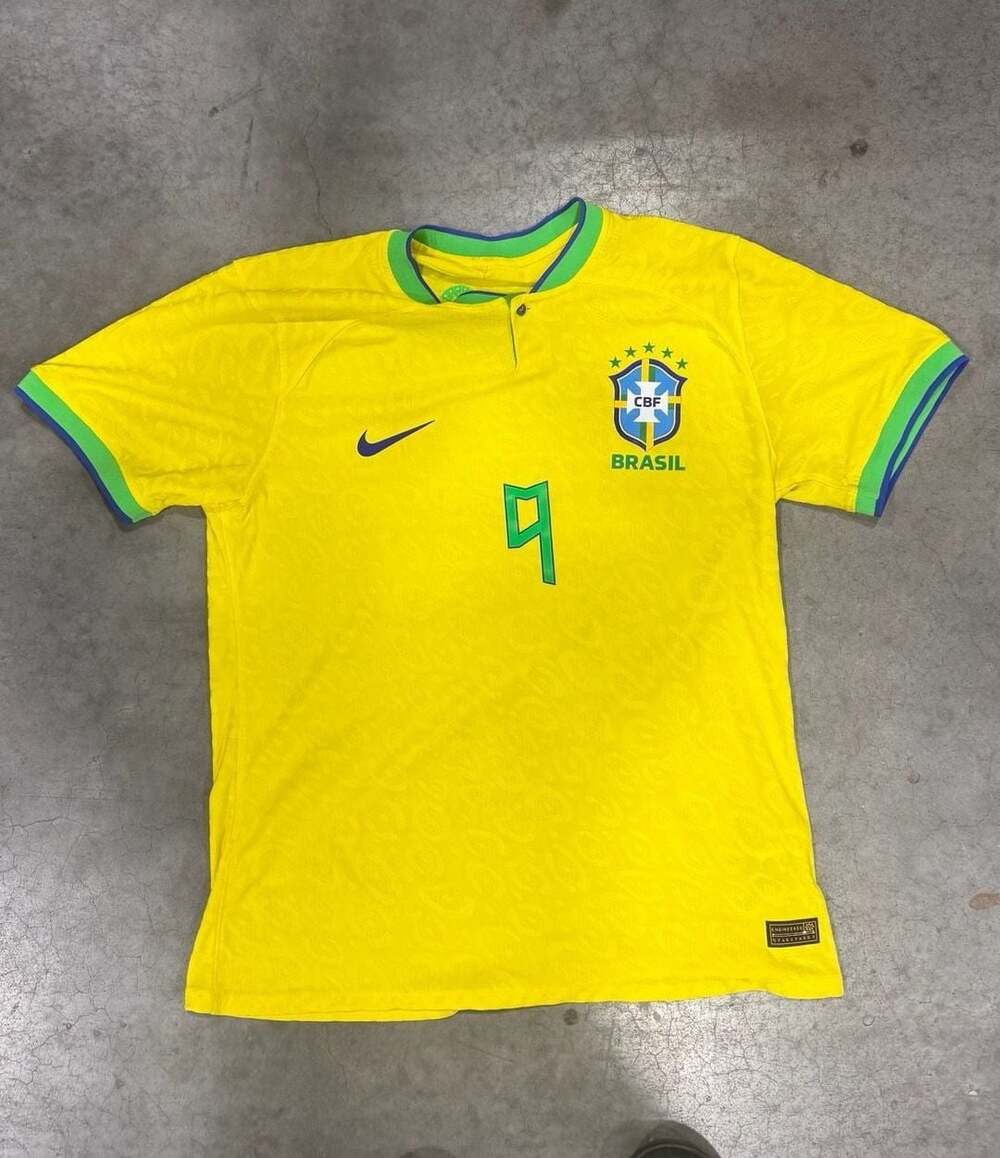 Nike Brazil 2022 Home Jersey Richarlison 9 Yellow XXL
